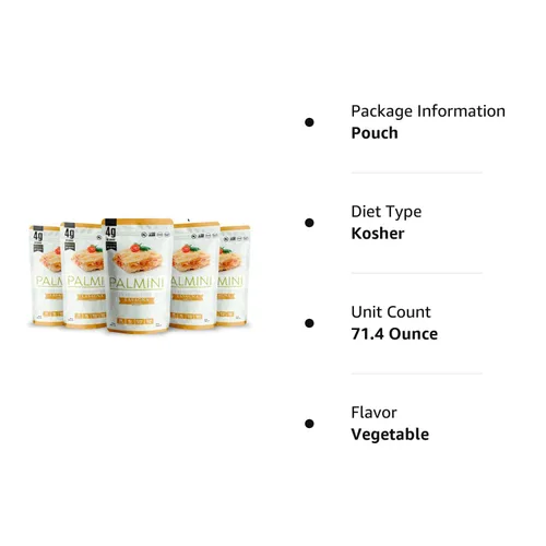 Miniatura 8 de Palmini Hearts of Palm Pasta - Lasaña baja en carbohidratos, 0.14 oz de carbohidratos, sin gluten, (12 onzas - Paquete de 6)