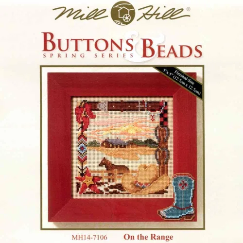 Miniatura 3 de On The Range - Kit de punto de cruz con cuentas Mill Hill Buttons & Beads 2007 Spring MH147106
