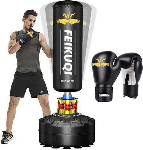 Bolsa de boxeo para adultos, bolsa de boxeo con soporte de 70"-205 libras, bolsa de boxeo independiente para adultos - Bolsa de kickboxing para Saco