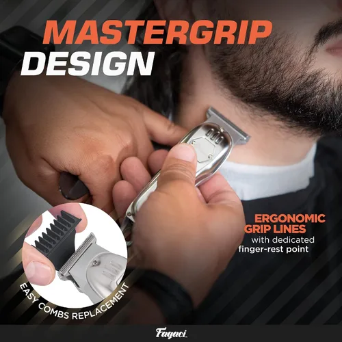 Miniatura 7 de Fagaci Cortador de pelo profesional para hombre, batería potente, cuchillas afiladas, motor de alta velocidad, acero frío para cortes cómodos