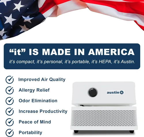 Miniatura 6 de Austin Air it - Purificador de aire para habitación con filtros de aire de envoltura de carbono COV, filtro de aire personal para habitación