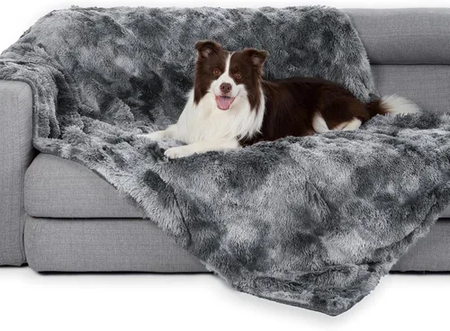 Miniatura 14 de gogobunny Manta impermeable para perros para perros grandes, gatos, cachorros, manta reversible de piel sintética para mascotas, lavable, protección