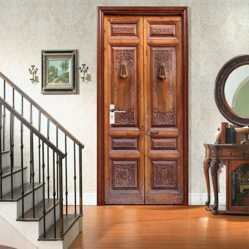 Miniatura 76 de Calcomanías 3D para puerta, murales para despegar y pegar, cocodrilo negro, calcomanías de pared, autoadhesivas, extraíbles, impermeables, de PVC