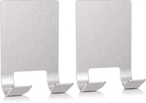 Miniatura 8 de VIS'V Soporte adhesivo para maquinilla de afeitar, ganchos de pared para él y ella, metal, impermeable, blanco, 2