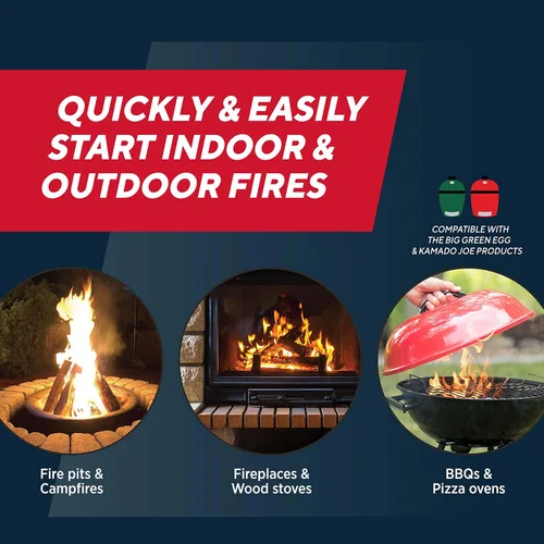 Miniatura 5 de Rutland Safe Lite - Cuadrados de iniciación de fuego, arrancadores de carbón pesado para chimenea, parrilla, barbacoa y fogatas, accesorios