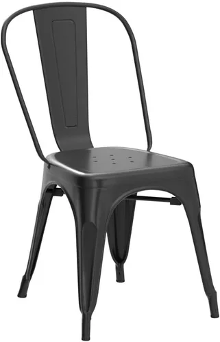 Miniatura 5 de FDW Sillas de comedor de metal, sillas de metal, silla de patio, altura del asiento, silla de comedor, cocina, sillas de restaurante Tolix, silla