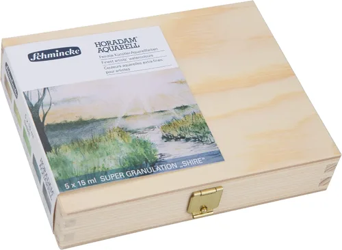 Miniatura 9 de Schmincke - HORADAM® AQUARELL, surtido completo de 40 medios recipientes de acuarelas de granulación súper fuerte, 74 440 097, caja de metal
