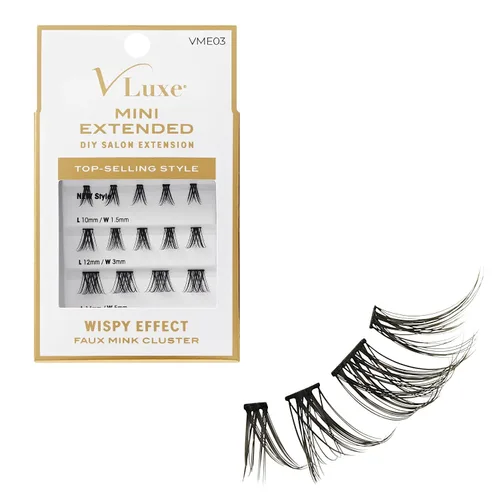Miniatura 23 de VLuxe by iEnvy Extended Collection: Kit de iniciación de extensión de pestañas con 10 pares de alargamiento natural, aplicador y unión y sello