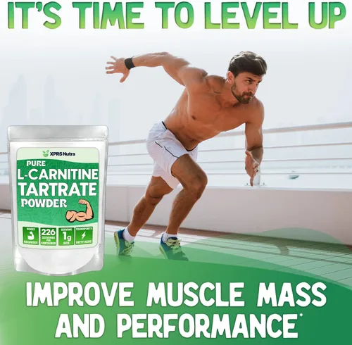 Miniatura 2 de XPRS Nutra L Carnitina L Tartrato en polvo – Tartrato de carnitina L pura de primera calidad – L-Carnitina – Polvo de carnitina L a granel vegano