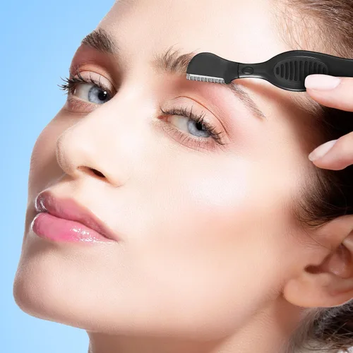 Miniatura 5 de Mudder 21 piezas de afeitadora de cejas, afeitadora facial multiusos con cubierta de precisión para mujeres, herramientas de cuidado de maquillaje