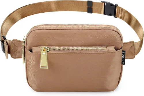 Miniatura 20 de ZORFIN Riñonera para mujeres y hombres, riñonera de moda con correa ajustable para exteriores, entrenamiento, viajes, casual, correr, senderismo