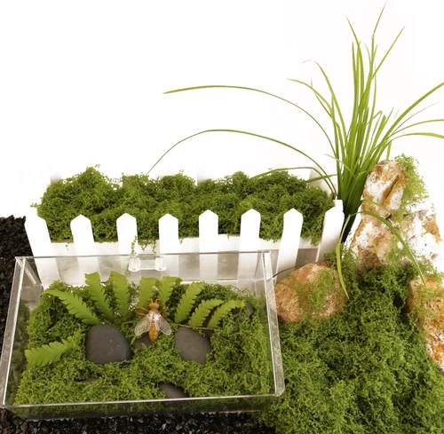 Miniatura 5 de Caiyjhao El musgo artificial se utiliza para plantas en macetas, manualidades de césped falso para decorar jardines de bosques verdes y rellenos