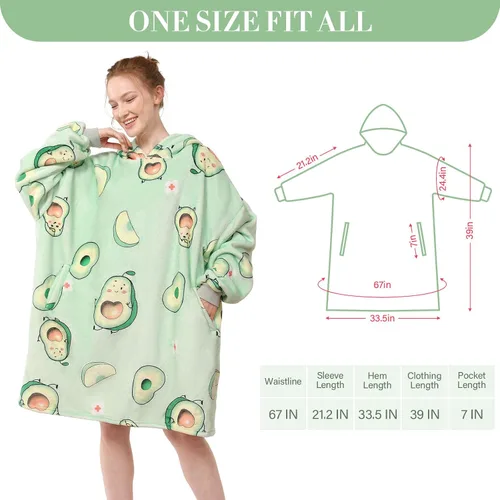 Miniatura 3 de LetsFunny Sudadera con capucha estilo cobija, súper suave, cálida y acogedora, con bolsillo gigante, de sherpa y forro polar, para mujeres, hombres