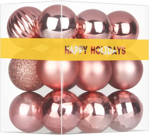 Miniatura 16 de Bolas de Navidad Grandes de 3.2" en Azul Bebé - Adornos para Árbol de Navidad, Bolas Colgantes Inastillables para Cumpleaños, Halloween, Boda