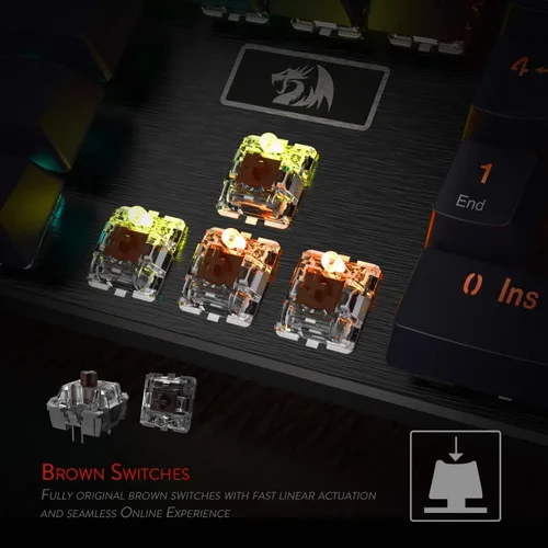 Miniatura 2 de Redragon Teclado mecánico para juegos K556 RGB M908 MMO Gaming Mouse Bundle