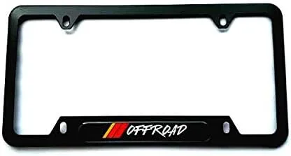 Marcos tricolor para matrícula deportiva todoterreno de 3 colores con tapas de rosca para Toyota Tacoma 4Runner Tundra Rav4 Highlander-acero