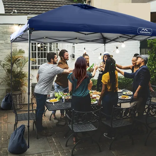 Miniatura 6 de KAMPKEEPER Cubierta de Repuesto Superior para Carpa Toldo Emergente con Ventilación de Aire y Correa Elástica Ajustable, Poliéster Resistente a Azul
