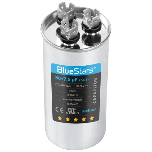 Miniatura 14 de [Listado UL] BlueStars 10 uF ± 5% MFD 370/440V CBB65 CBB65A Pieza de Repuesto de Capacitor de Arranque y Funcionamiento Ovalado - Capacitores