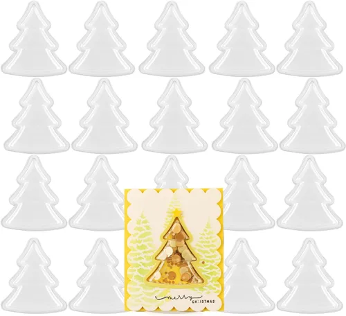 Miniatura 23 de Juego de 21 troqueles de círculo, estrella, árbol de Navidad para manualidades de papel, manualidades, troqueles de corte de metal, para 21