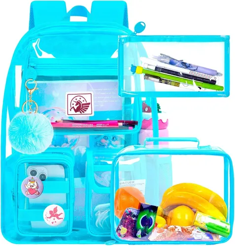 Miniatura 9 de Mochila transparente, resistente bolsa transparente para mujeres y hombres Heavy Duty