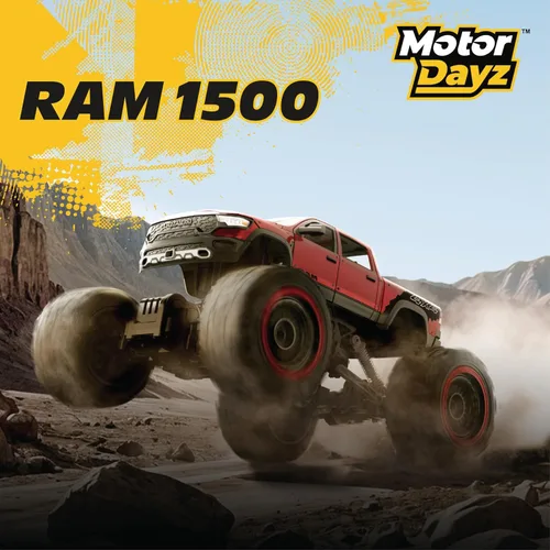 Miniatura 2 de Camioneta RC 4WD Heavy Metal RAM 1500 - Escala 1:14, cuerpo de metal estampado con licencia oficial, tracción total 4x4, control remoto de función