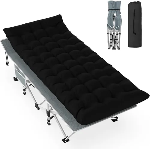 Miniatura 9 de Slendor Cuna de Camping, Cunas de Camping Plegables para Adultos, Cuna de Dormir Portátil con Bolsa de Transporte, Oxford de Doble Capa 1200D, Cama