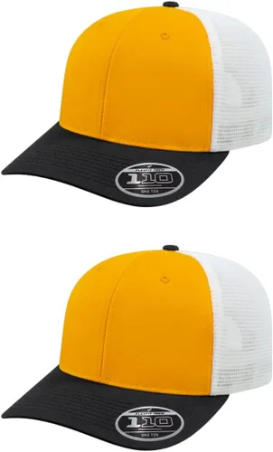 Miniatura 61 de Cap America i8502 Flexfit 110 Premium - Gorra de camionero de perfil medio con 6 paneles de malla trasera con protección UV y cierre ajustable Azul