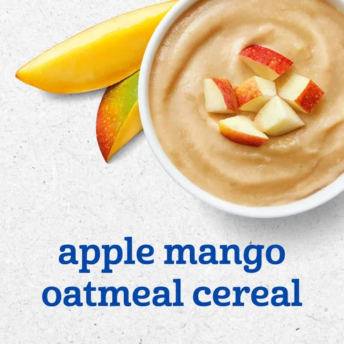 Miniatura 4 de Gerber Baby Food 2nd Foods, Cereal Mixto, Manzanas y Mangos con Puré de Cereal de Arroz, Envases de 4 Onzas, Paquete de 2 (Paquete de 8)