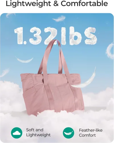 Miniatura 58 de BAGSMART Bolsa de mano para mujer con cremallera, bolsa de gimnasio con compartimentos, bolsa de trabajo para enfermera, baile, bolsa de yoga