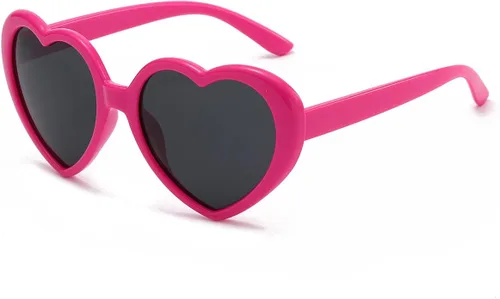 JOVAKIT Lentes de sol polarizados en forma de corazón para mujer, estilo vintage, encantadores, retro, de gran tamaño, lentes de protección UV400
