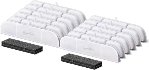 Miniatura 7 de DownyPaws Paquete de 6 filtros de repuesto para fuente de agua para gatos con pilas DPWFP6, juego de filtros de repuesto de 3 meses