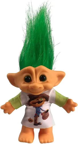 Miniatura 14 de Muñecas vintage Troll cromáticas adorables para colecciones, proyectos escolares, artes y manualidades, recuerdos de fiesta, 7.5 pulgadas de alto