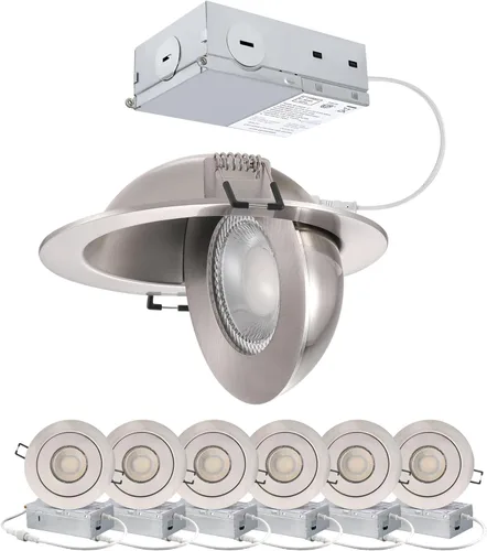 Miniatura 23 de POPANU Gimbal Luz LED Empotrada - 4 Pulgadas Negro 9W Rotación 360° Direccional Ajustable Eyeball Techo Inclinado Iluminación Empotrada 4 pulgadas