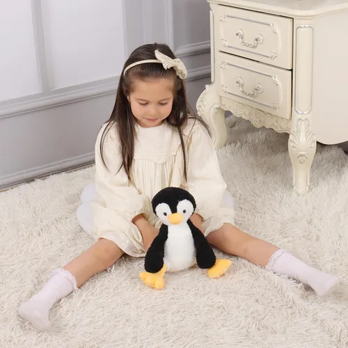 Miniatura 5 de Apricot Lamb Antarctic Toys Peluche de pingüino de terciopelo suave, perfecto para niños (pingüino de terciopelo, 8.5 pulgadas)