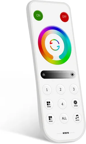 Miniatura 12 de BTF-LIGHTING RB3 2.4G Mando a distancia inalámbrico táctil RF para tira de luces LED RGB RGBW de persecución SPI, control de 4 zonas compatible