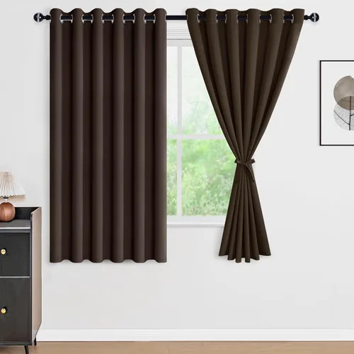 Miniatura 18 de DWCN Cortinas 100% opacas de 84 pulgadas de largo para dormitorio con forro negro, paneles de cortina de ventana de doble capa con aislamiento Azul