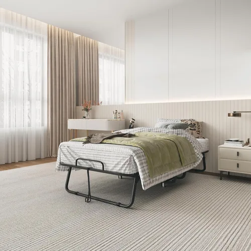 Miniatura 2 de COTUBLR Cama plegable con colchón, cama plegable portátil para adultos de 75 x 31 pulgadas, cama plegable de día con espuma viscoelástica de alta
