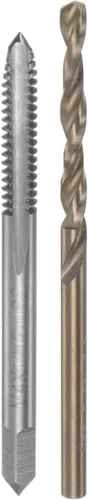 Miniatura 20 de uxcell Juego de grifos y brocas, M12 x 1.25 H2 rectos, fresadora de roscas para máquina de flauta recta, 0.413 in de acero cobalto M35 de alta