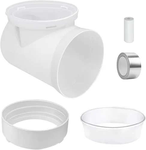 Codo de ventilación de secadora de ropa de 90 grados Kit de conector de conducto de secadora más seguro para tubos de 4 pulgadas, kit de codo de