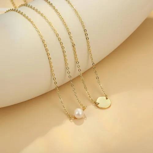 Miniatura 7 de Ieftop Regalos para el día de San Valentín para ella, delicado collar de oro para mujer, chapado en oro de 14 quilates, bonito collar de corazón