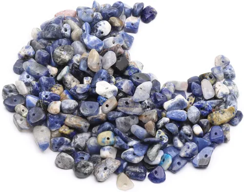Miniatura 32 de 500 cuentas de piedra natural con virutas naturales, citrino de 0.317 a 0.315 pulgadas, piedras preciosas irregulares de cristal curativo, cuentas