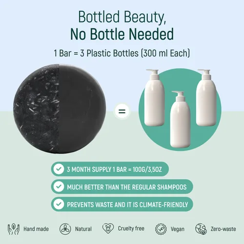 Miniatura 5 de Champú y acondicionador de agua de proteína de arroz sólido - Barras de champú y acondicionador para el cabello con todos los aceites esenciales