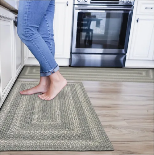 Miniatura 175 de Homespice Alfombras de Área Ovaladas Trenzadas de Yute Denim Azul de 8x10 pies para Sala de Estar, Dormitorio y Comedor. Apto para Mascotas. Estilos