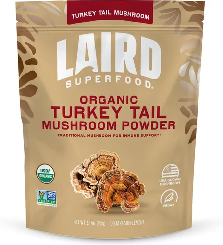 Miniatura 13 de Laird Superfood Mezcla Orgánica de Hongos de Rendimiento con Chaga, Cordyceps, Lion's Mane y Maitake para Energía y Cognición, Bolsa de 3.17 oz