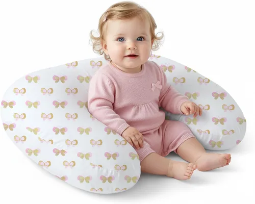 Miniatura 25 de Little Grape Land - Almohada de lactancia mejorada, lactancia materna y biberón durante 0 a 16 meses, funda suave lavable a máquina con relleno