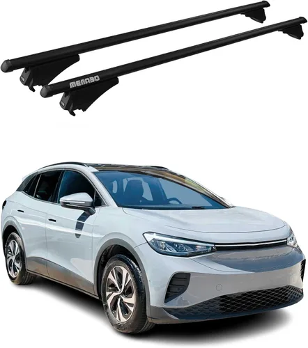 Miniatura 14 de OMAC Barras transversales para portaequipajes Volkswagen ID.4 2021-2024 con cerradura de 165 libras de aluminio negro, 2