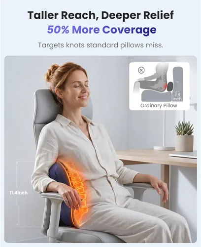 Miniatura 3 de BOB AND BRAD Masajeador de espalda inalámbrico con calor FSA elegible HSA, masajeador de espalda Shiatsu para aliviar el dolor de tejido profundo