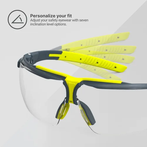 Miniatura 9 de HexArmor VS300 Gafas de seguridad con brazos laterales ajustables Z87+ para hombres y mujeres Gris 23% / Anti niebla anti arañazos