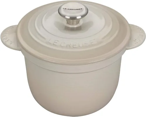 Miniatura 8 de Le Creuset Olla de arroz de hierro fundido esmaltado con tapa y inserto de gres, 2.25 cuartos de galón., Marsella Marseille