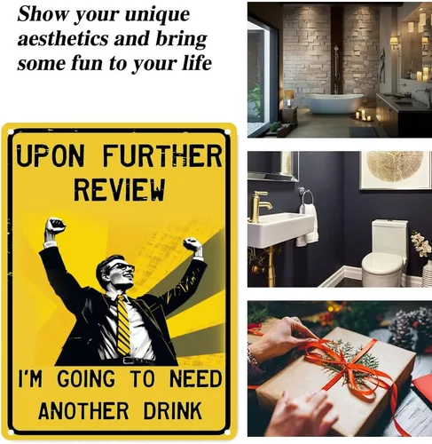 Miniatura 7 de Letrero de cueva de hombre, decoración deportiva con texto en inglés "I Going To Need Another Drink" (866)
